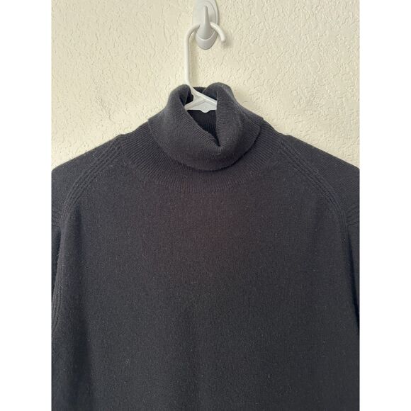J. Crew Womens 100% Cashmere Pullover Turtleneck Sweater Black Size Small - Picture 2 of 8